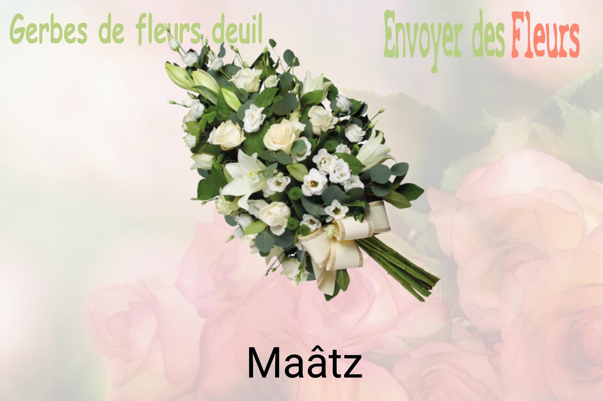 Gerbe de fleurs de deuil livrée à Maâtz